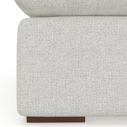 44" Gray Fabric Modular Sofa With Brown Legs