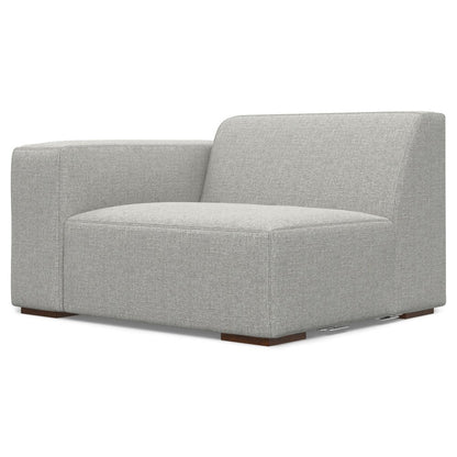 44" Gray Fabric Modular Sofa With Brown Legs