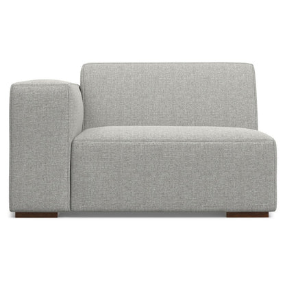 44" Gray Fabric Modular Sofa With Brown Legs
