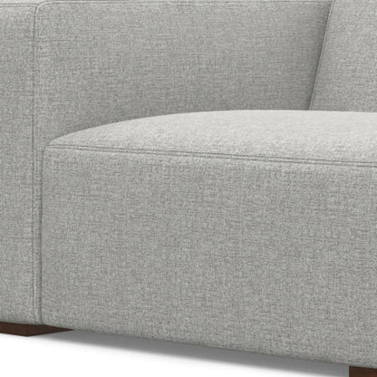 44" Gray Fabric Modular Sofa With Brown Legs