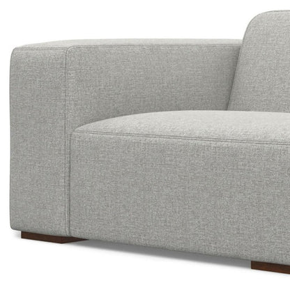 44" Gray Fabric Modular Sofa With Brown Legs