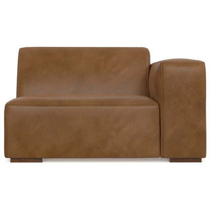 44" Brown Leather Modular Sofa