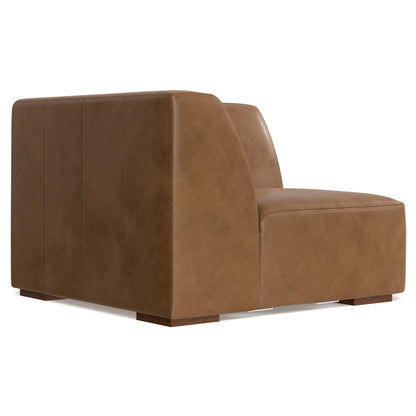38" Brown Leather Modular Sofa