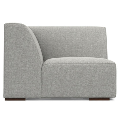 38" Gray Fabric Modular Sofa With Brown Legs