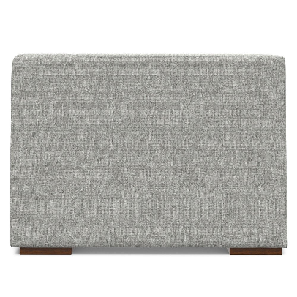 38" Gray Fabric Modular Sofa With Brown Legs
