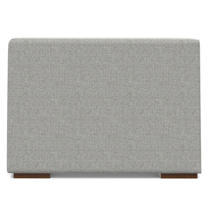38" Gray Fabric Modular Sofa With Brown Legs