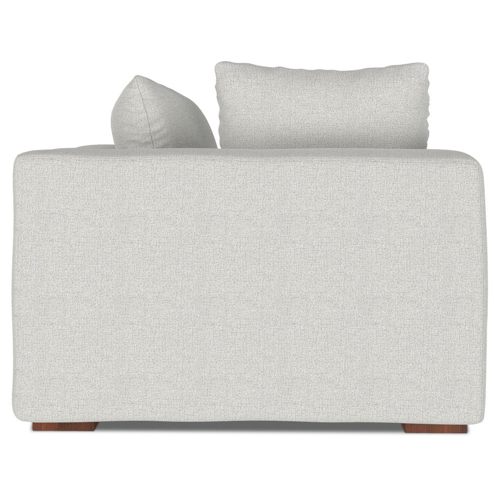 44" Gray Fabric Modular Sofa With Brown Legs