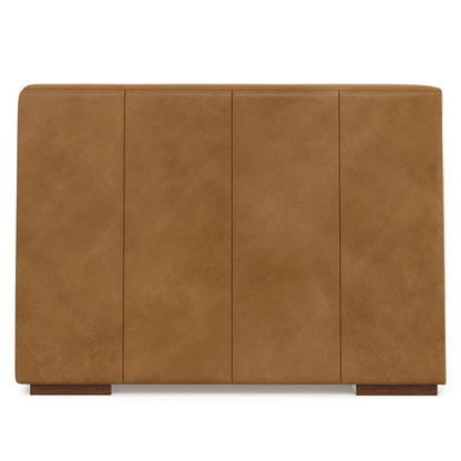 38" Sienna Leather Modular Sofa With Brown Legs