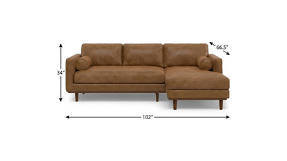 102" Brown Leather Sofa