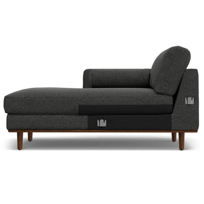 102" Gray Fabric Sofa With Brown Legs