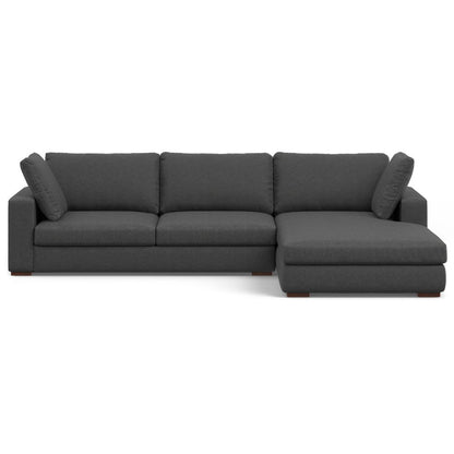 122" Gray Fabric Sofa With Brown Legs