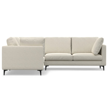 102" Cream Fabric Sofa With Black Legs