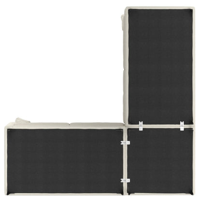 102" Cream Fabric Sofa With Black Legs
