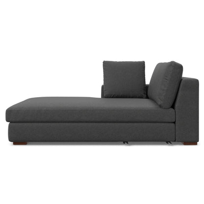 122" Gray Fabric Sofa With Brown Legs