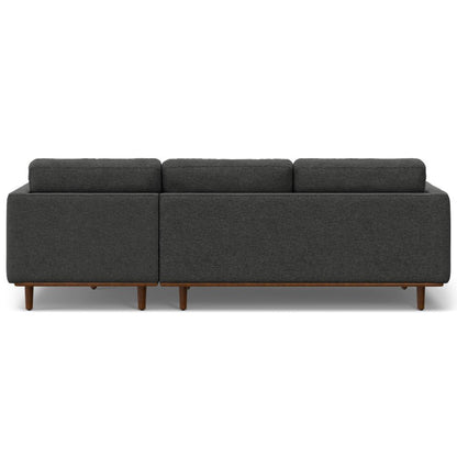 102" Gray Fabric Sofa With Brown Legs
