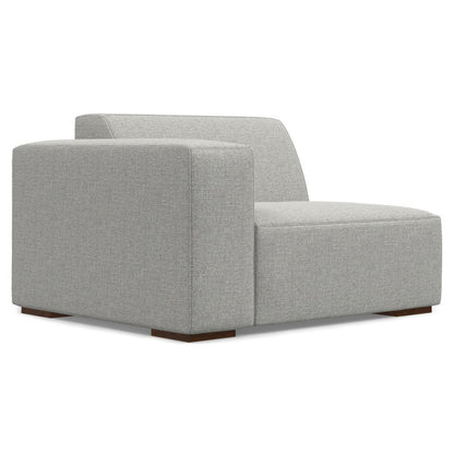 116" Gray Fabric Sofa With Ottoman With Brown Legs