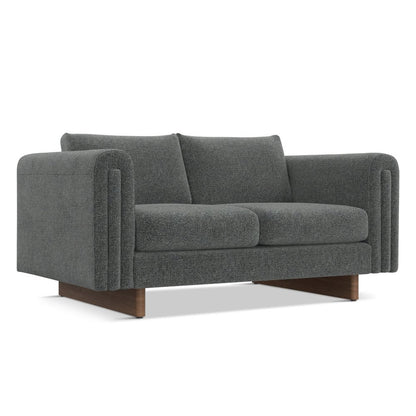 61" Dark Gray Fabric Sofa