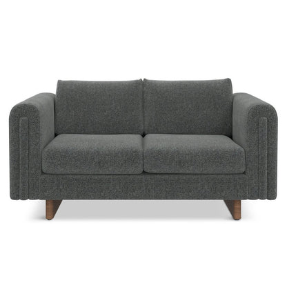 61" Dark Gray Fabric Sofa