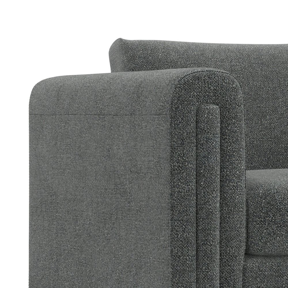 61" Dark Gray Fabric Sofa