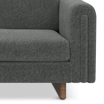 61" Dark Gray Fabric Sofa