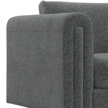 61" Dark Gray Fabric Sofa