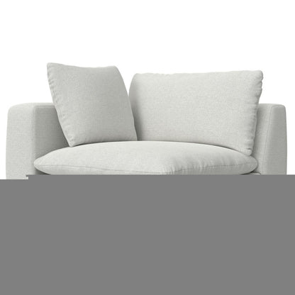125" Gray Fabric Modular Sofa With Brown Legs
