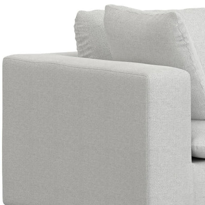 125" Gray Fabric Modular Sofa With Brown Legs