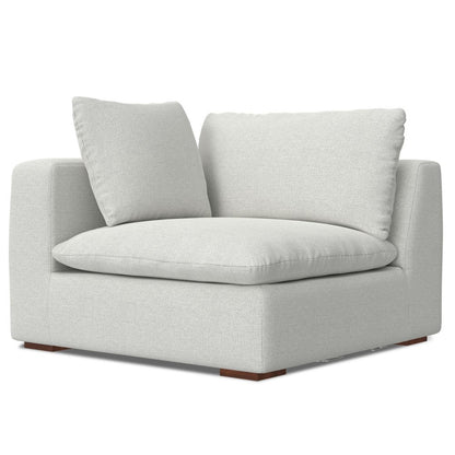125" Gray Fabric Sofa With Ottoman With Brown Legs