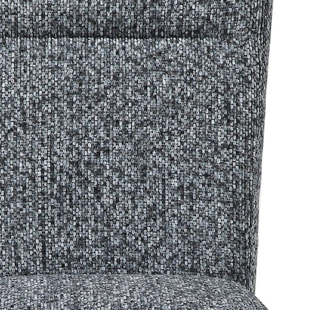 Set of Two Gray and Brown Upholstered Dining Side Chairs