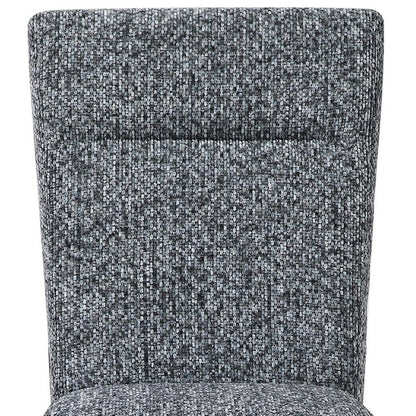 Set of Two Gray and Brown Upholstered Dining Side Chairs