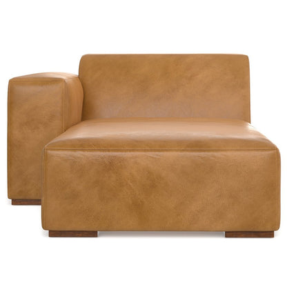 44" Sienna and Brown Leather Arm Chair