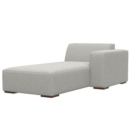 44" Gray and Brown Fabric Arm Chair