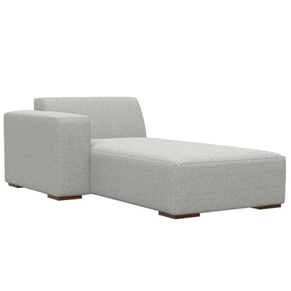 44" Gray and Brown Fabric Arm Chair