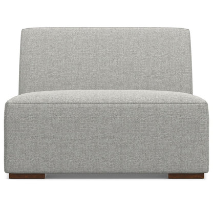 34" Gray and Brown Fabric Arm Chair