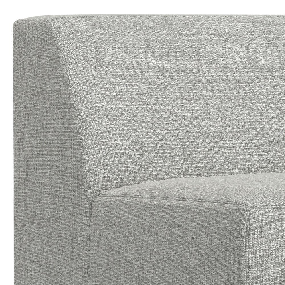 34" Gray and Brown Fabric Arm Chair