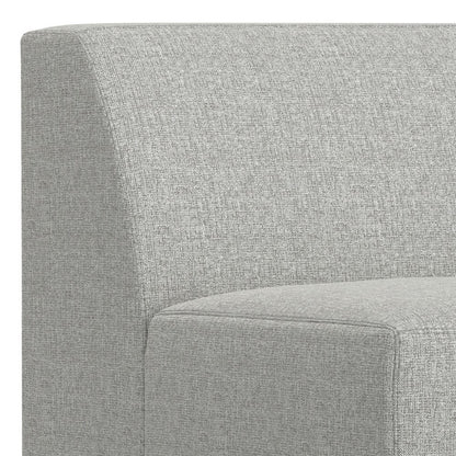 34" Gray and Brown Fabric Arm Chair