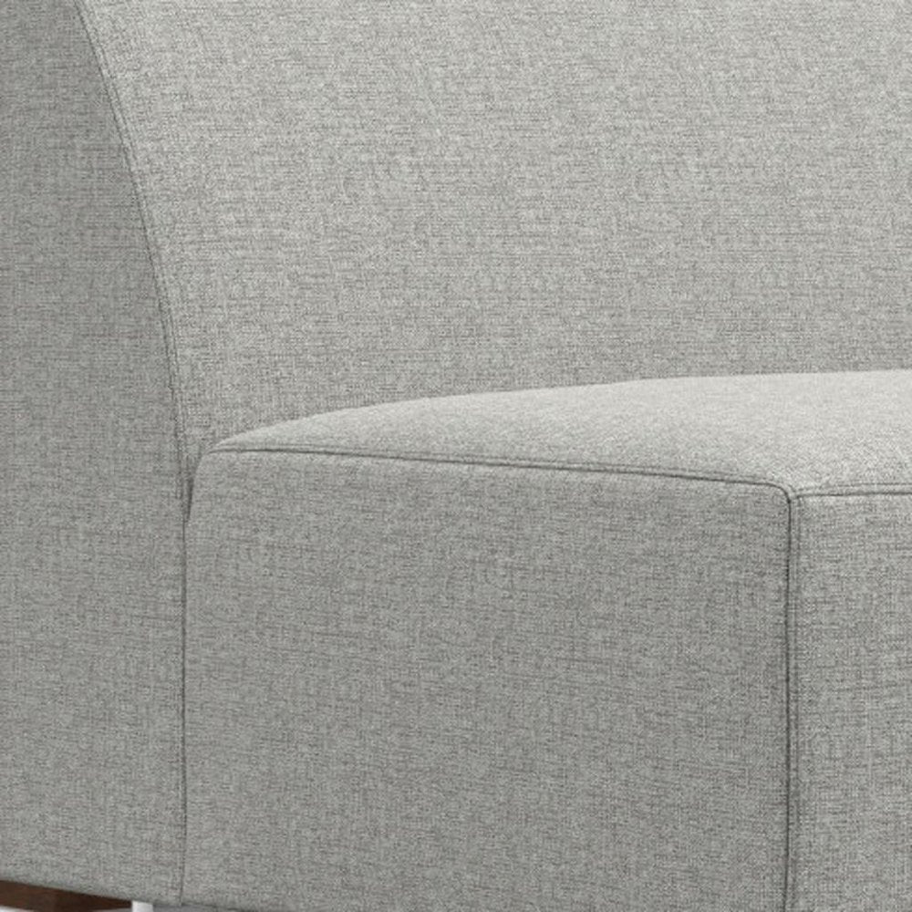 34" Gray and Brown Fabric Arm Chair