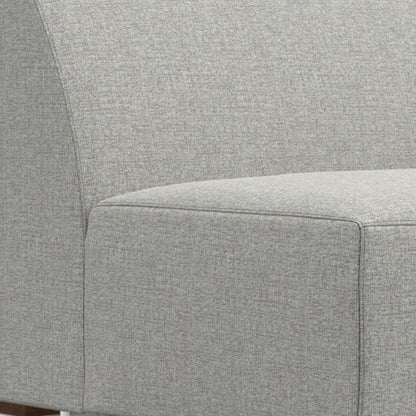 34" Gray and Brown Fabric Arm Chair