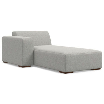 44" Gray and Brown Fabric Arm Chair