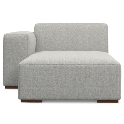 44" Gray and Brown Fabric Arm Chair
