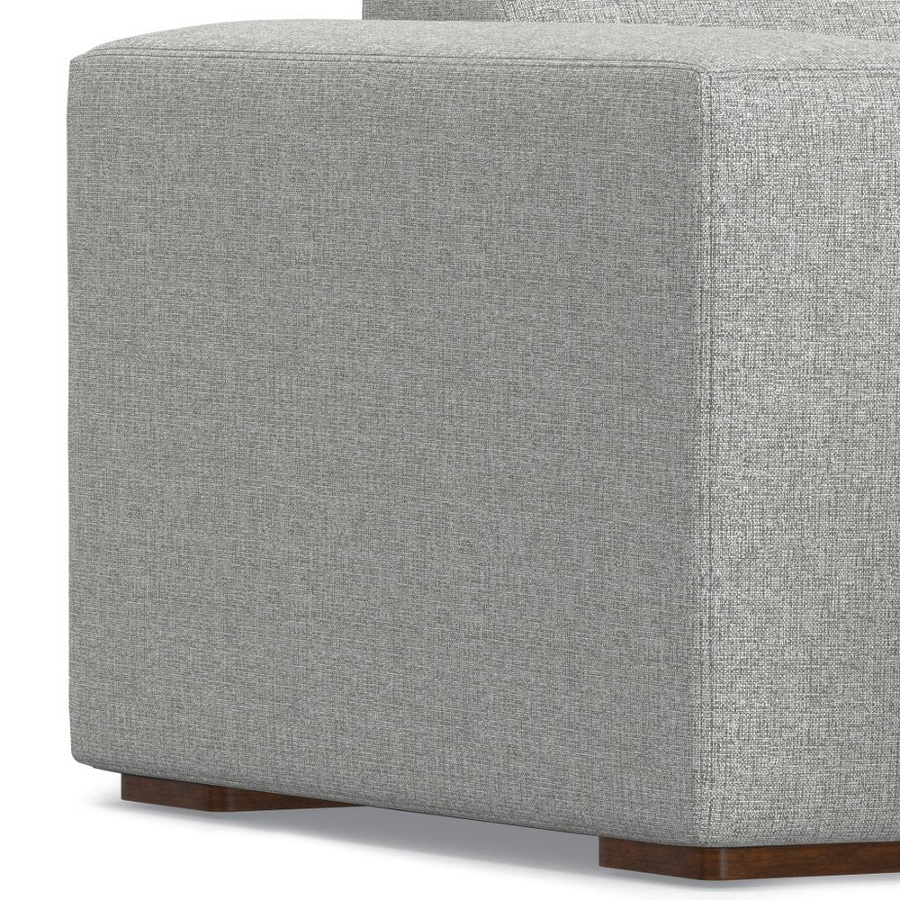 44" Gray and Brown Fabric Arm Chair