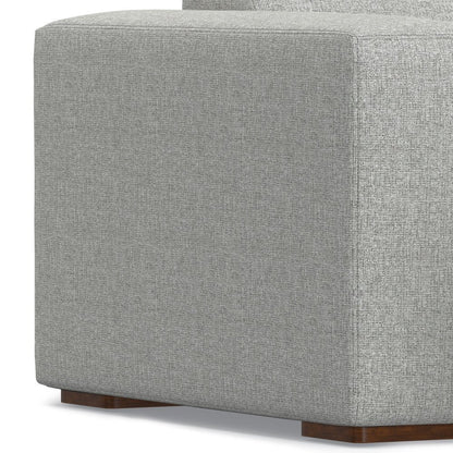 44" Gray and Brown Fabric Arm Chair