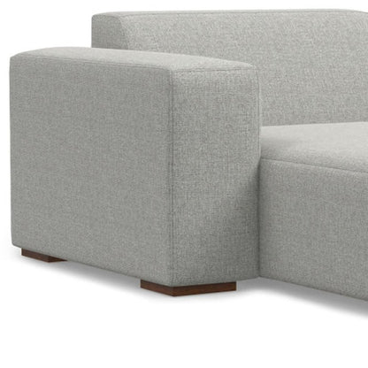 44" Gray and Brown Fabric Arm Chair