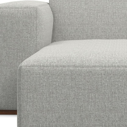 44" Gray and Brown Fabric Arm Chair