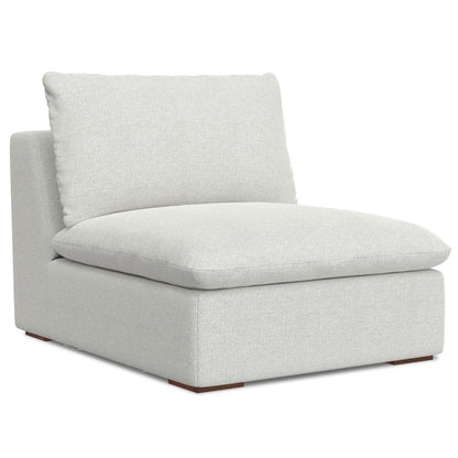 36" Gray and Brown Fabric Arm Chair