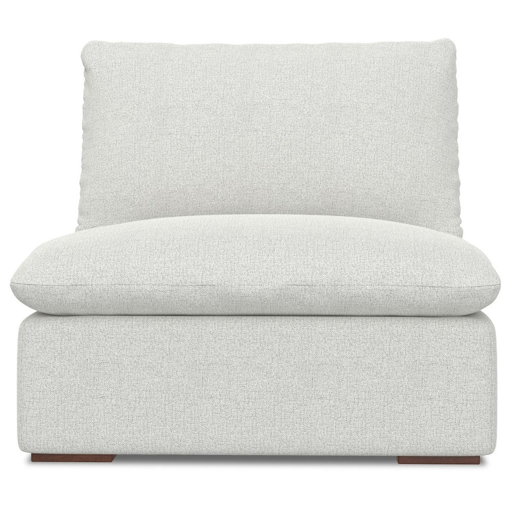 36" Gray and Brown Fabric Arm Chair