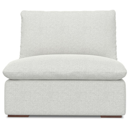36" Gray and Brown Fabric Arm Chair