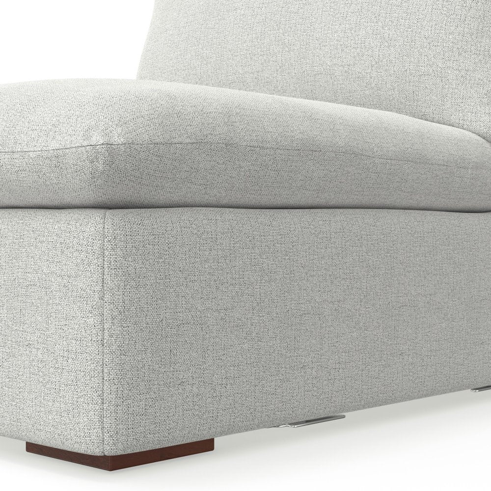 36" Gray and Brown Fabric Arm Chair