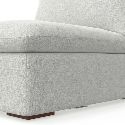 36" Gray and Brown Fabric Arm Chair
