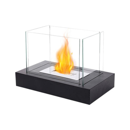 14" Black Metal Free Standing BioEthanol Fireplace